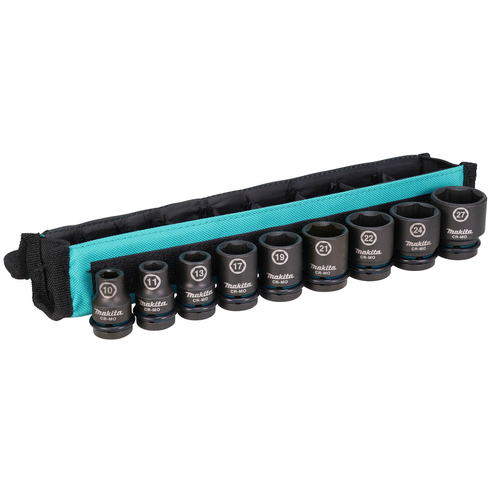 MAKITA Набор ударных головок Impact Black 10-27 мм 1/2