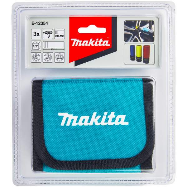 MAKITA Набор ударных торцовых головок 17 / 19 / 21 мм (1/2