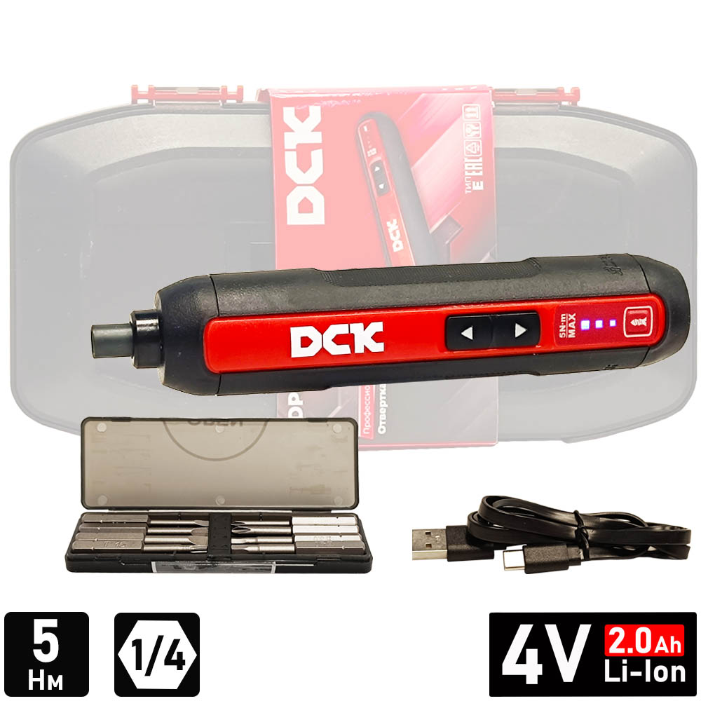 Отвертка аккумуляторная DCK KDPL04-5 (case)