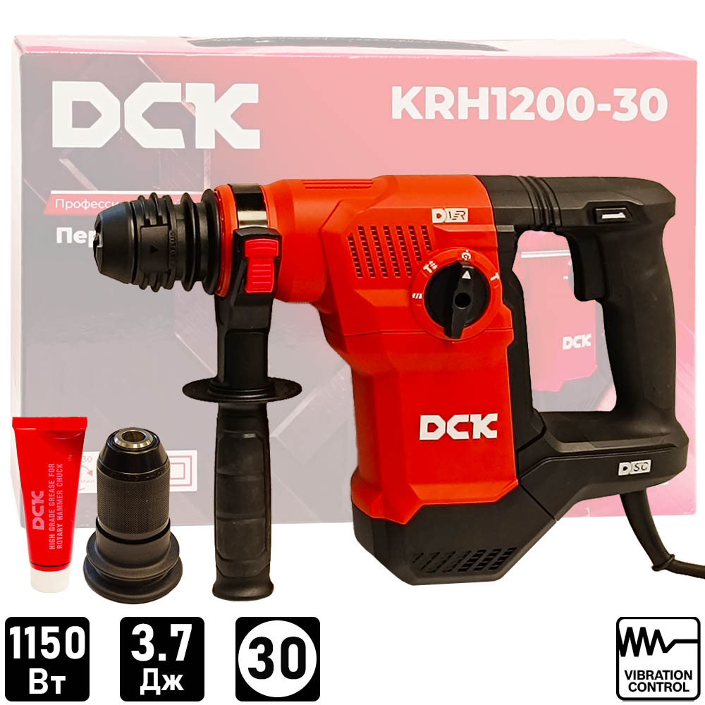 Перфоратор SDS-plus DCK KRH1200-30 (case)