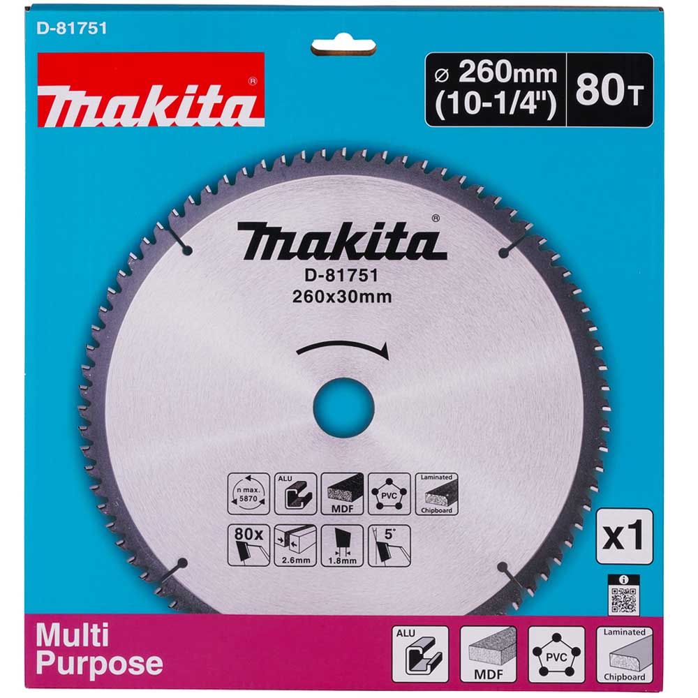 MAKITA Пильный диск 260х2,6х30 мм Z80 