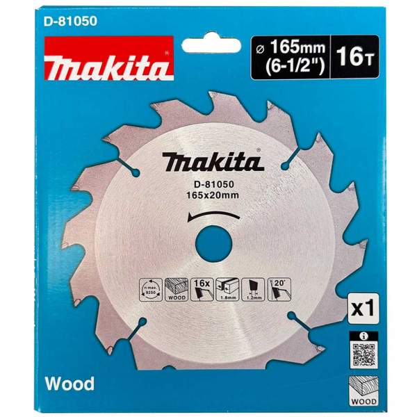 MAKITA Пильный диск Standard 165x1,8х20 мм Z16 MAKITA (D-81050)