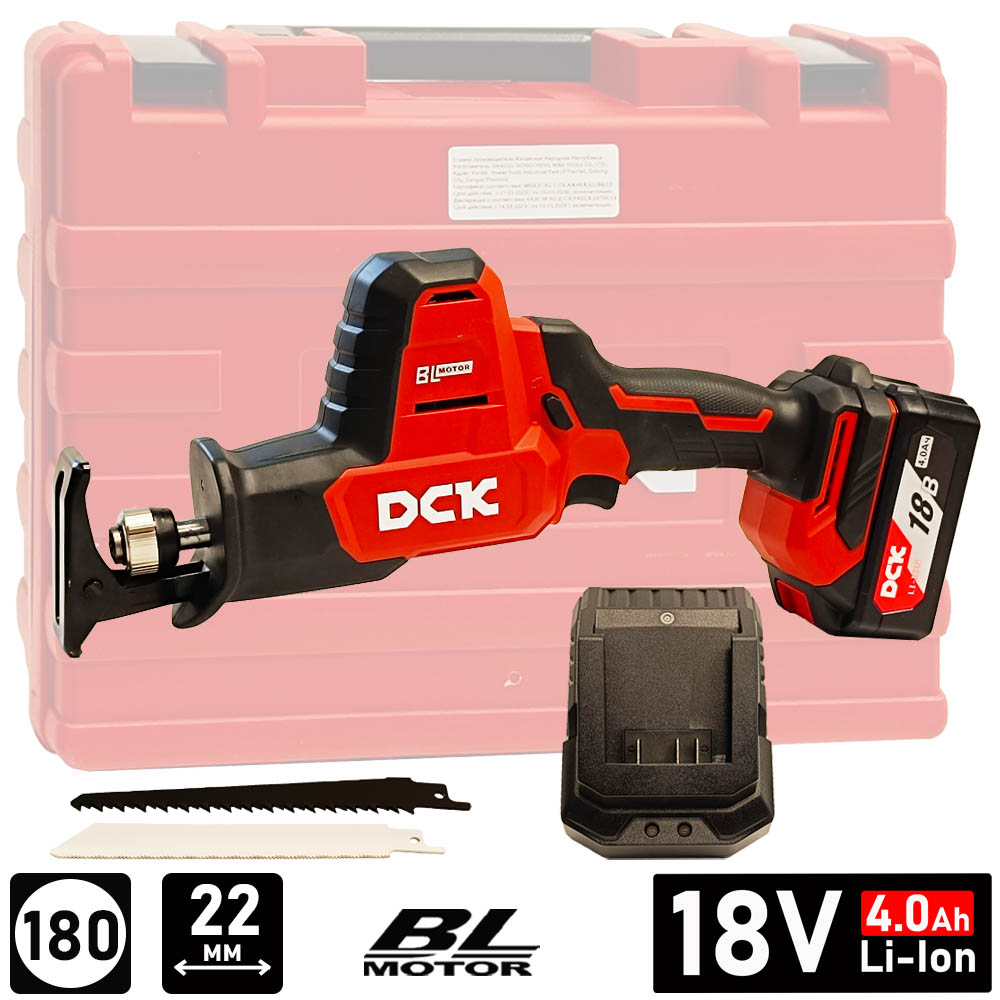 Сабельная пила DCK KDJF22 (1*4.0 Ah, case)