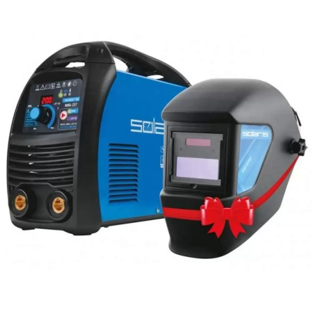 Сварочный инвертор MMA SOLARIS -257 + Щиток сварщика ASF375F