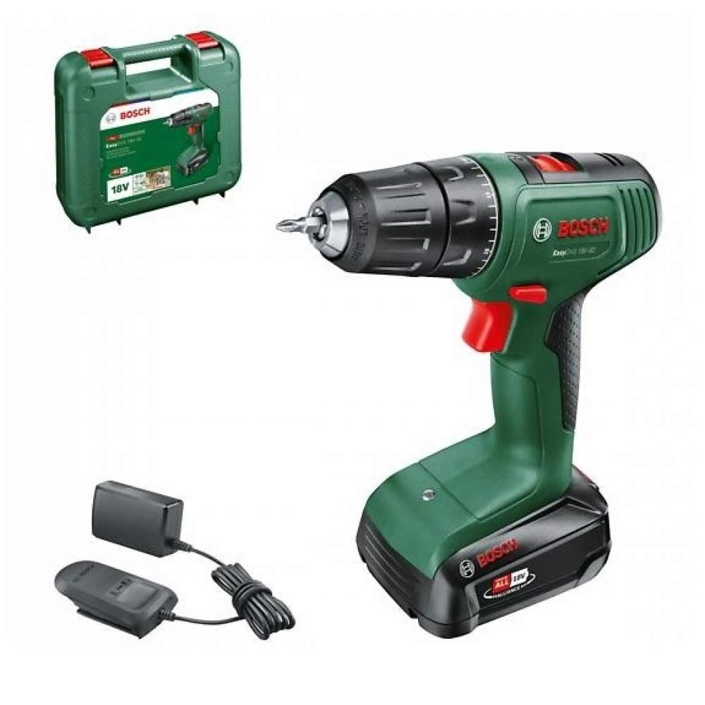 Дрель- шуруповерт аккумуляторный BOSCH Easydrill 18V-40 (1*2.0 Ah, case)
