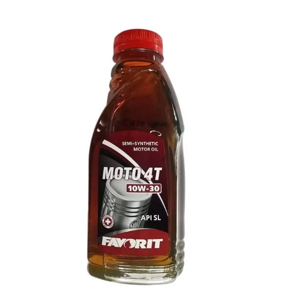 Масло Favorit моторное полусинтетическое для 4-х тактных двигателей Favorit MOTO 4-T SAE 10w30 API SL 0,5л