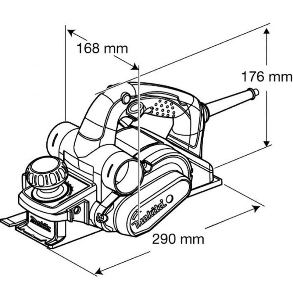 Рубанок MAKITA KP 0810 K в кейсе